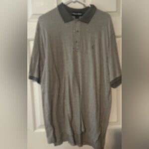 Polo Golf by Ralph Lauren. XL, gray herringbone polo shirt.